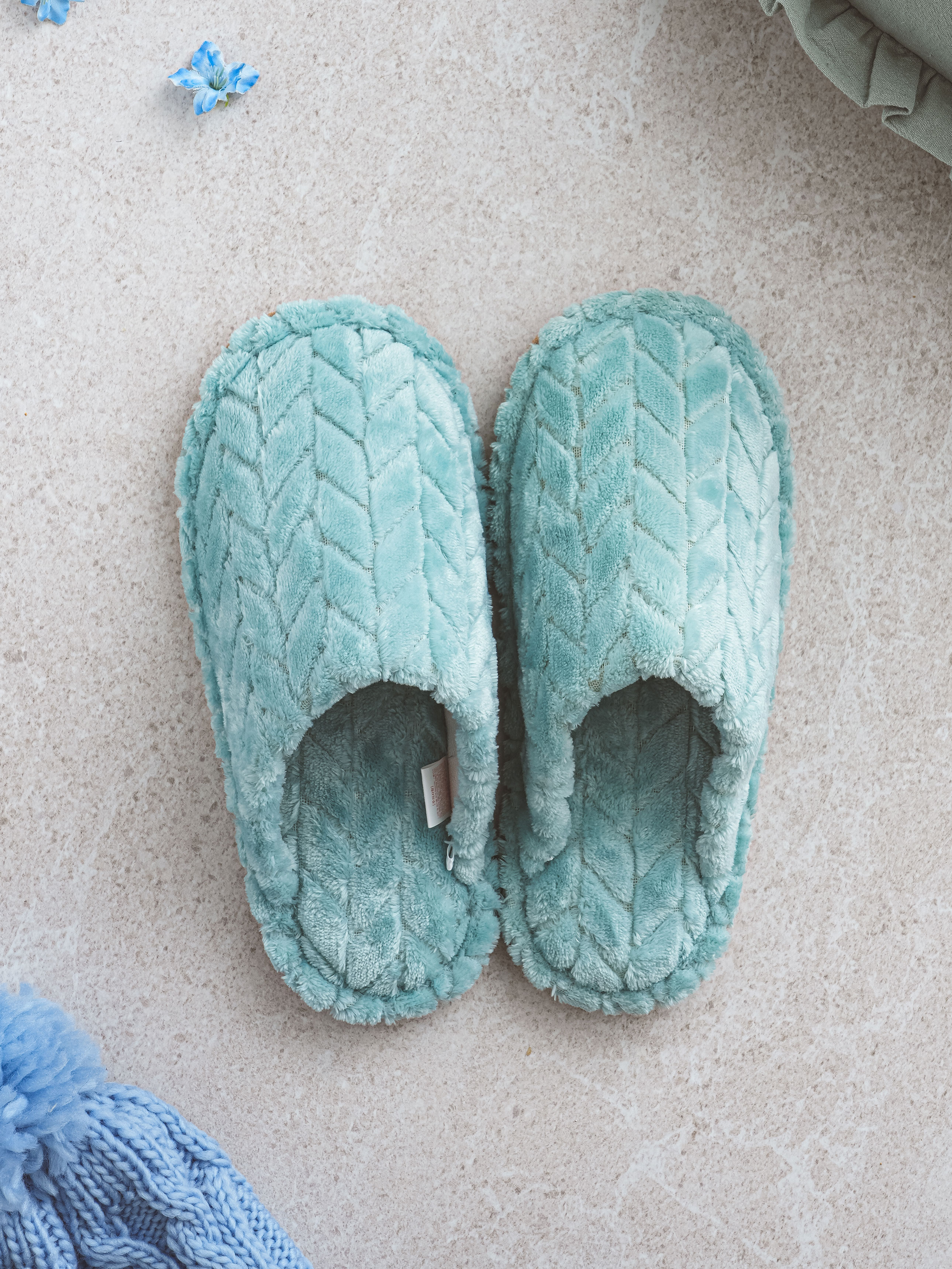 Hatch pattern block living room shoes 240~260 mm mint