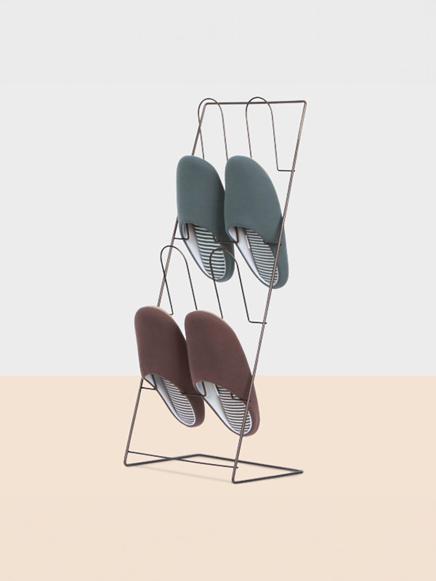 4-tier steel slipper hanger