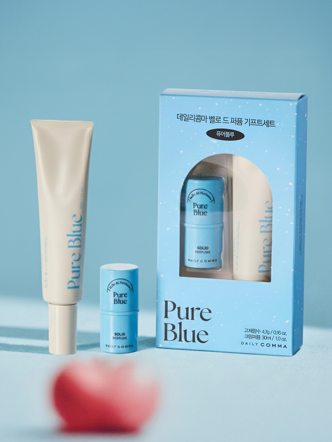 Daily Comma Belleau de Parfum Gift Set Pure Blue (Solid Perfume + Cream Perfume)