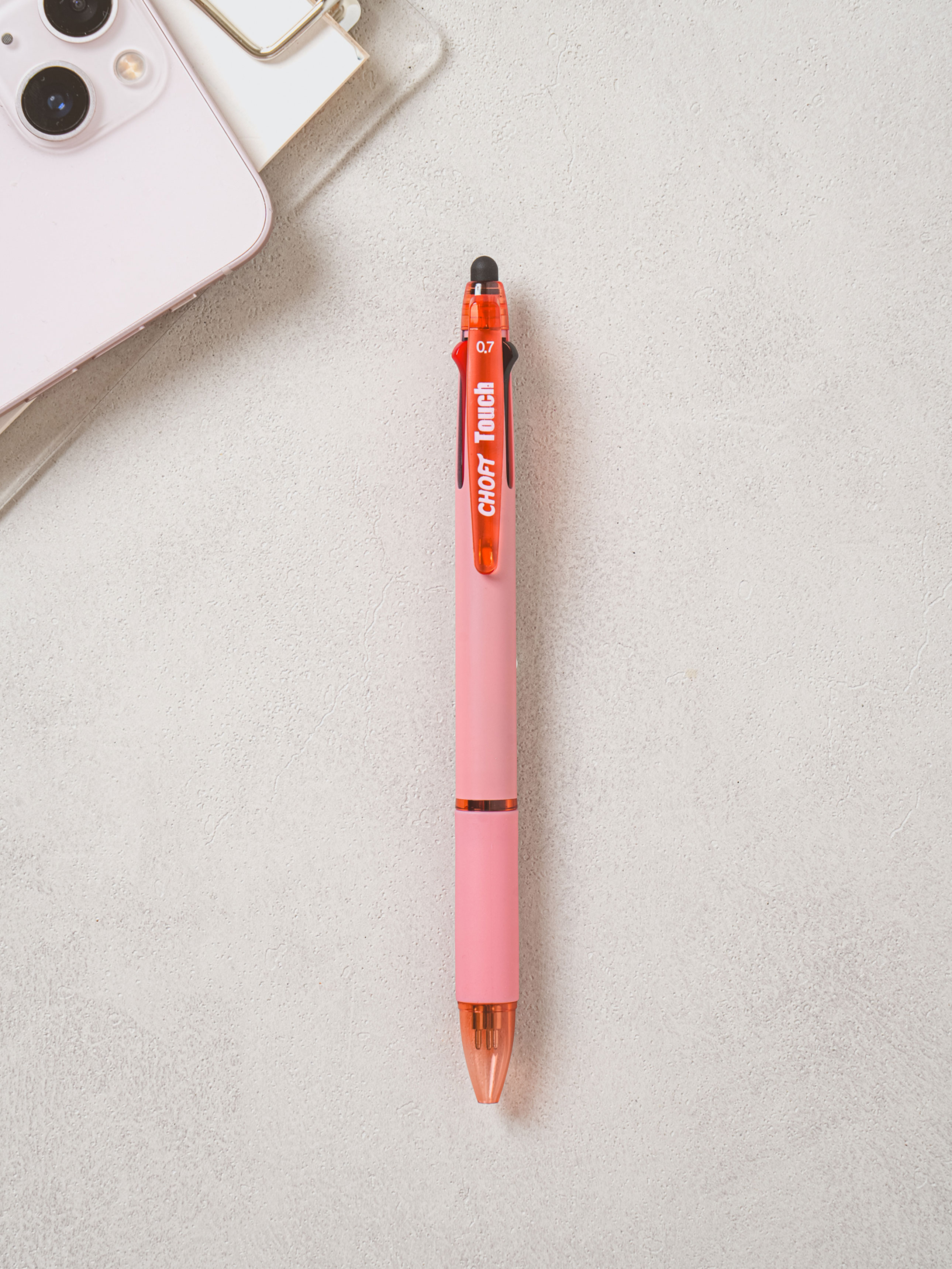 Choft 3-color touch ballpoint pen 0.7 mm pink