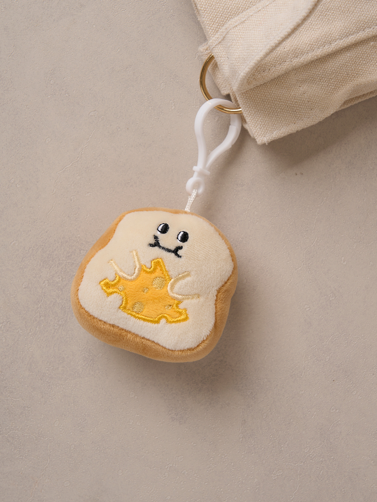 Snack Series Cheese Toast Hanging Doll