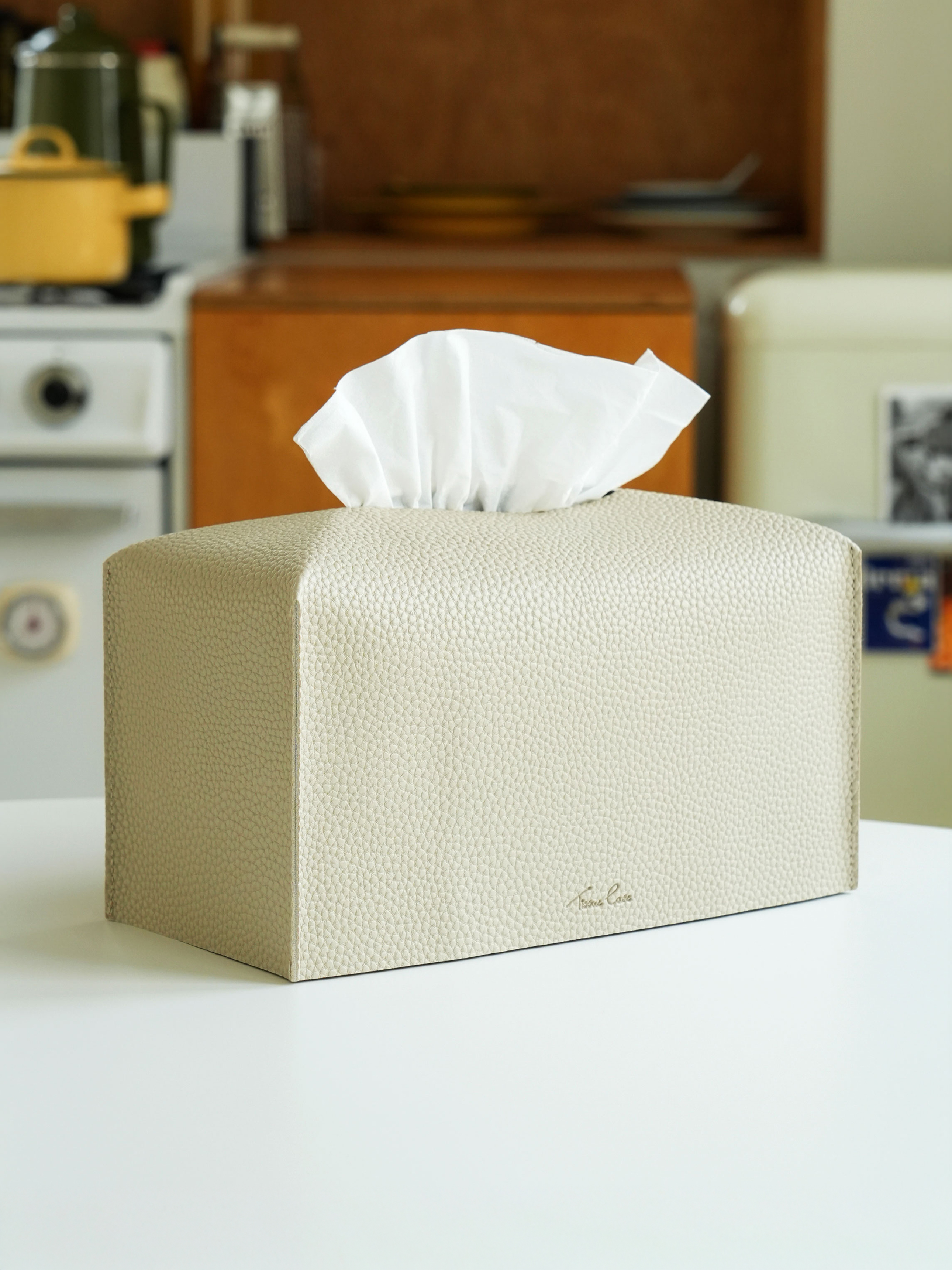 Modern square tissue case