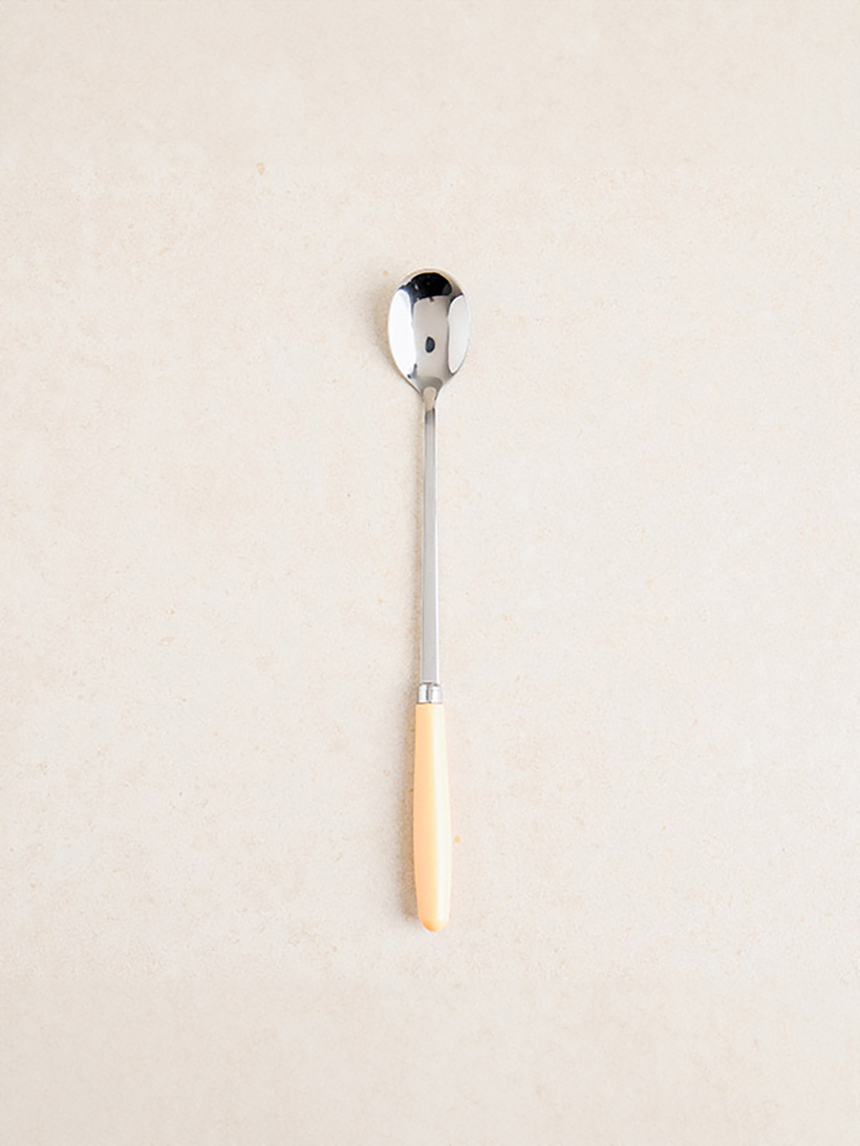Simple handle stainless steel long spoon 20cm