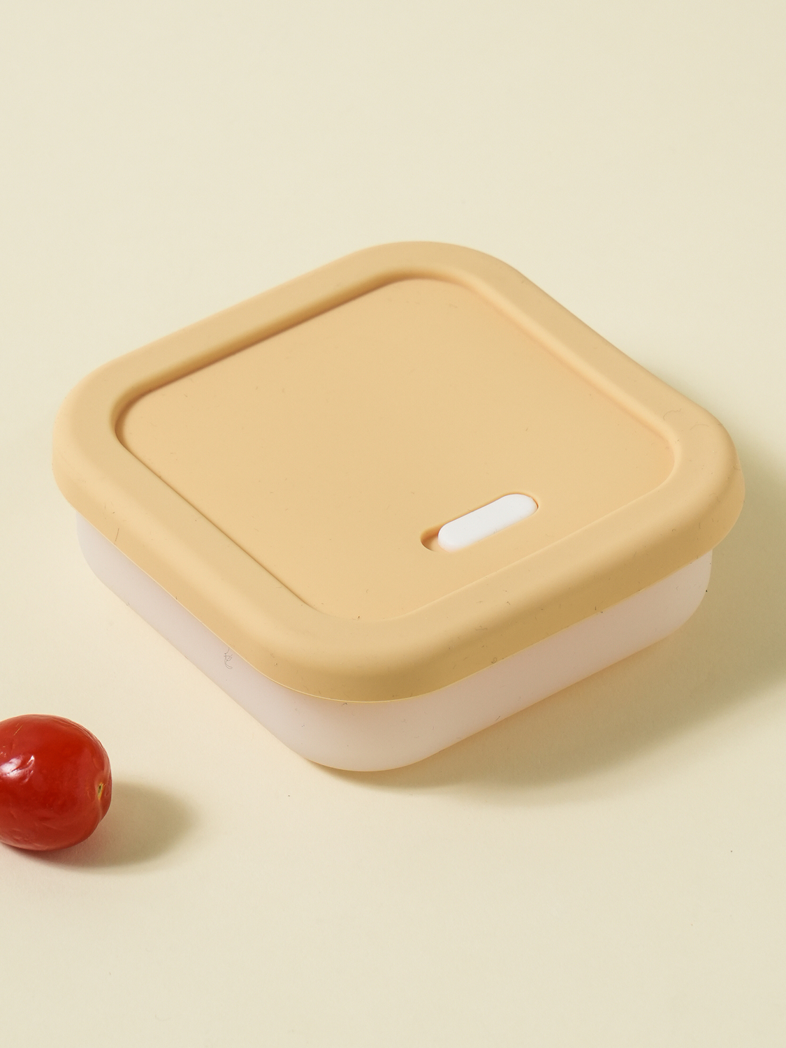 스팀홀이 있는 실리콘 용기 정사각 300 ml