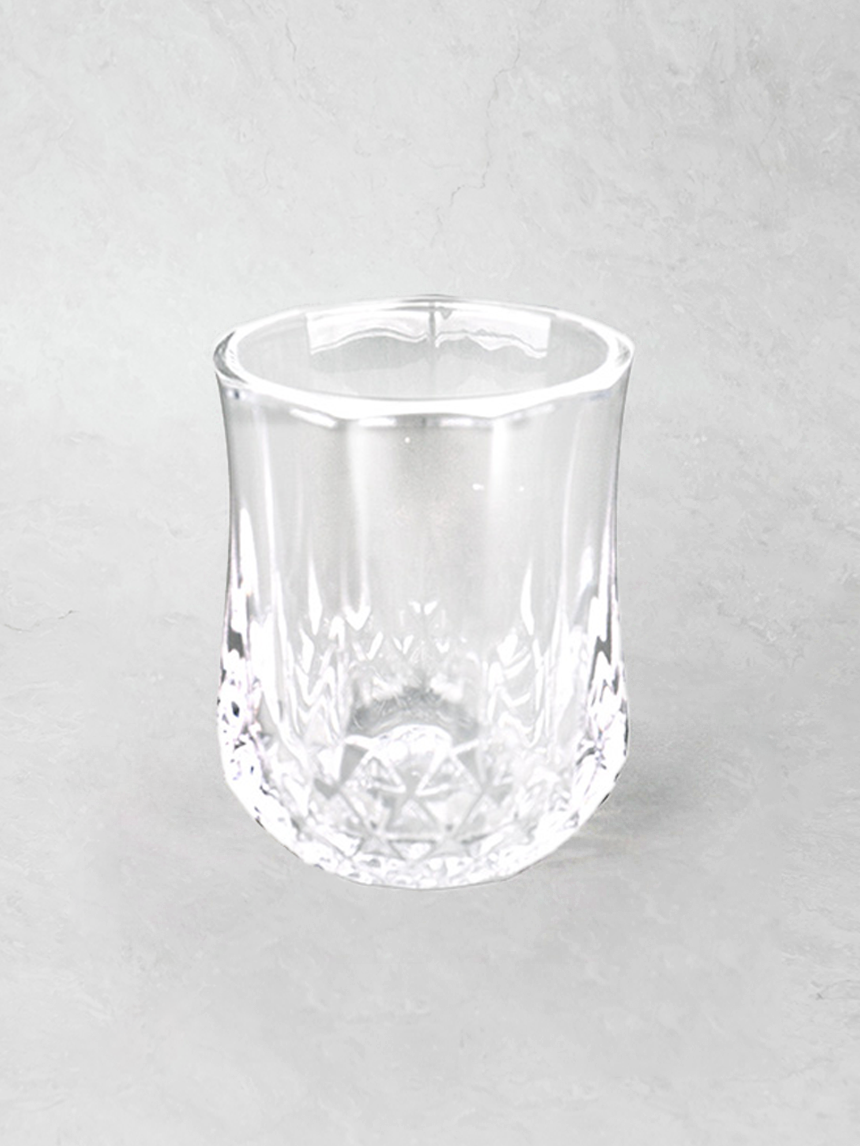 Clear diamond soju glass