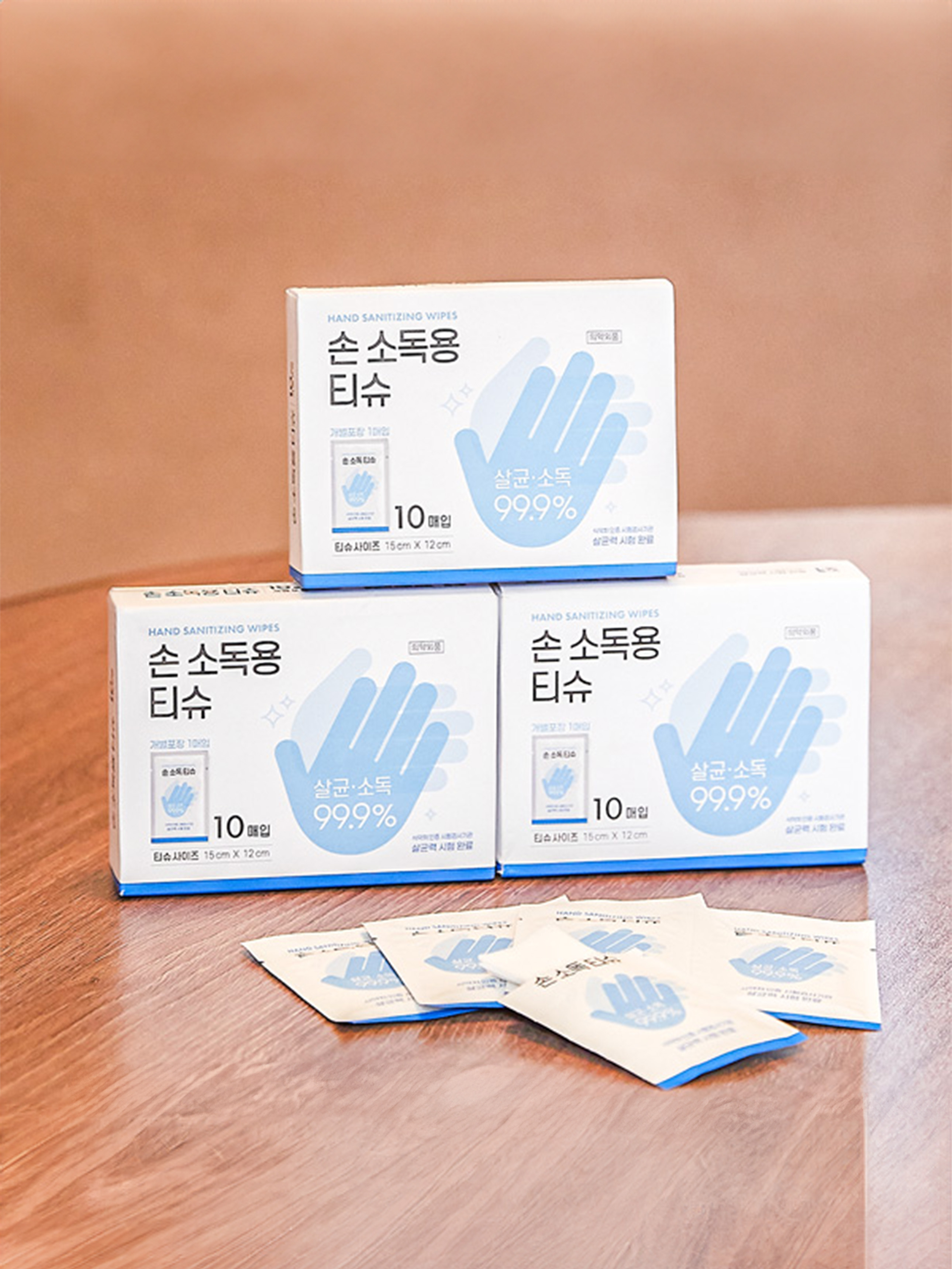 Sauber hand disinfection tissues, individually wrapped, 10 pieces