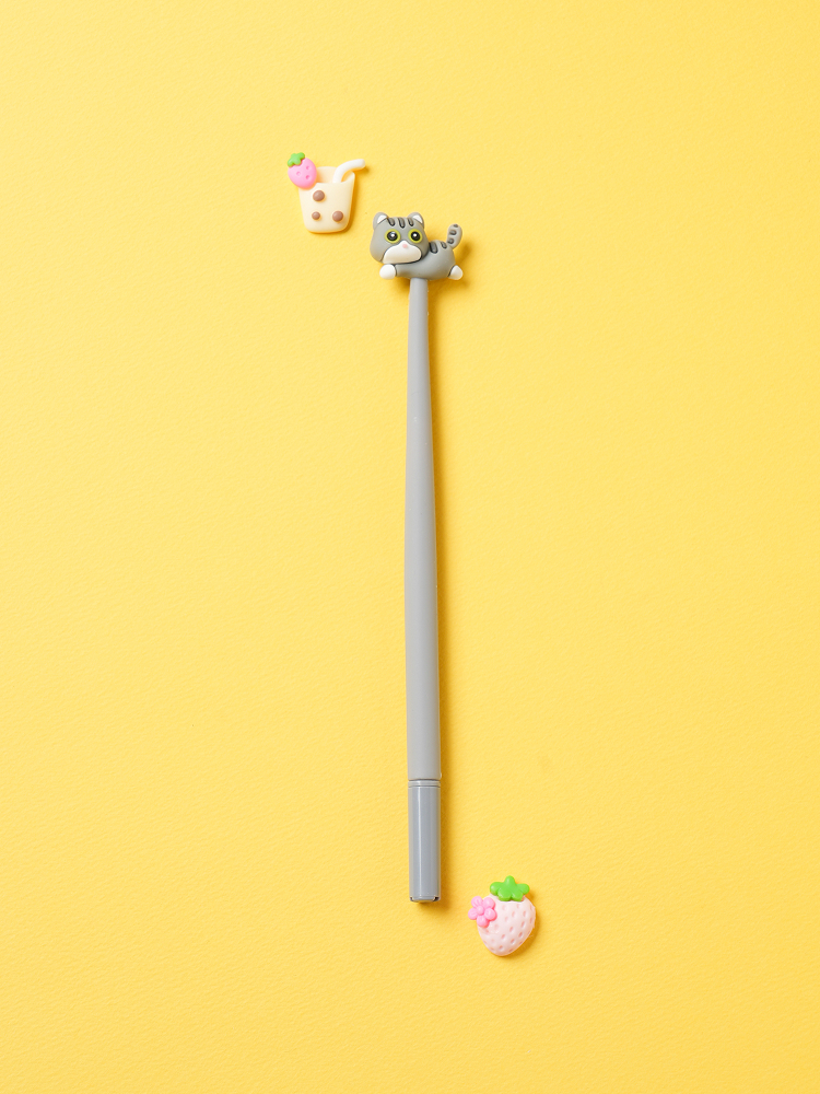 Cat Silicone Gel Pen 0.5 mm Black