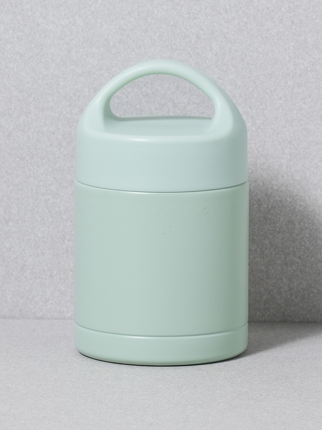Round handle bamboo container 350 ml mint