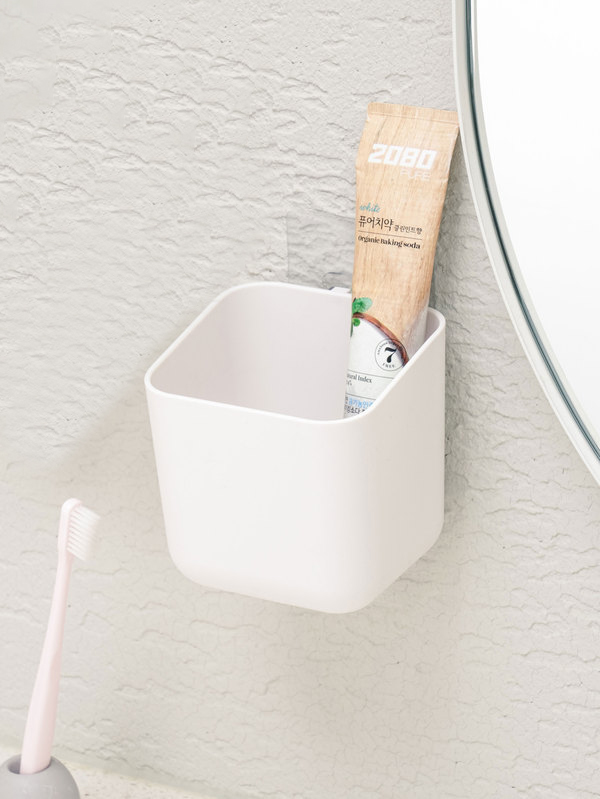 Attached Bathroom Multipurpose Rack White
