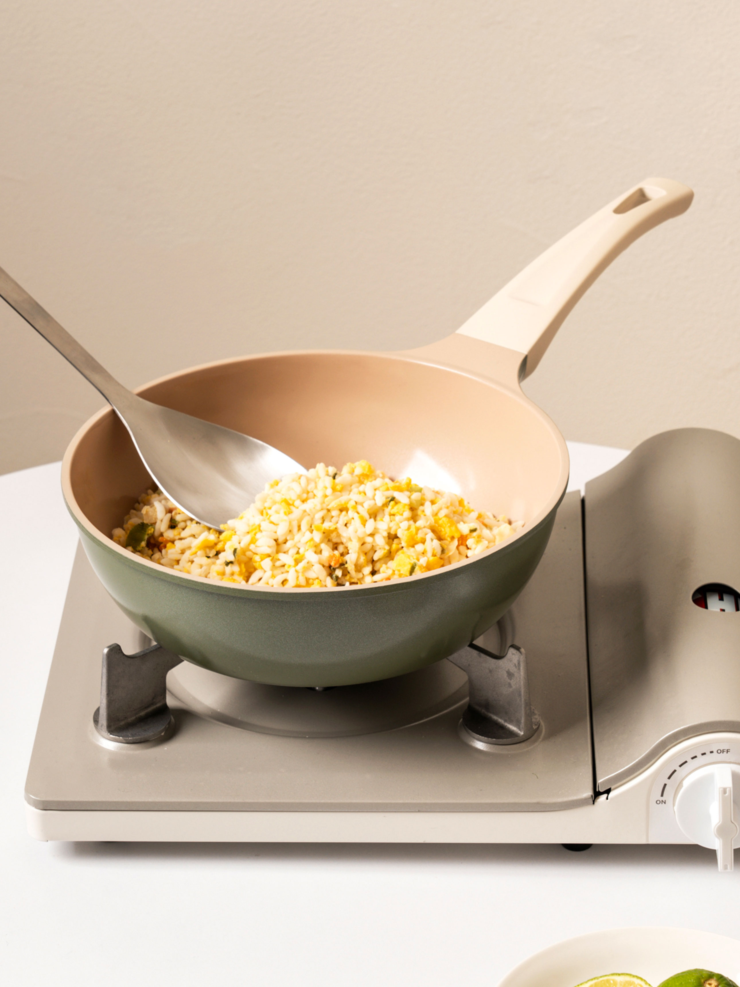 Ceramic coating frying pan for direct fire 22 cm
