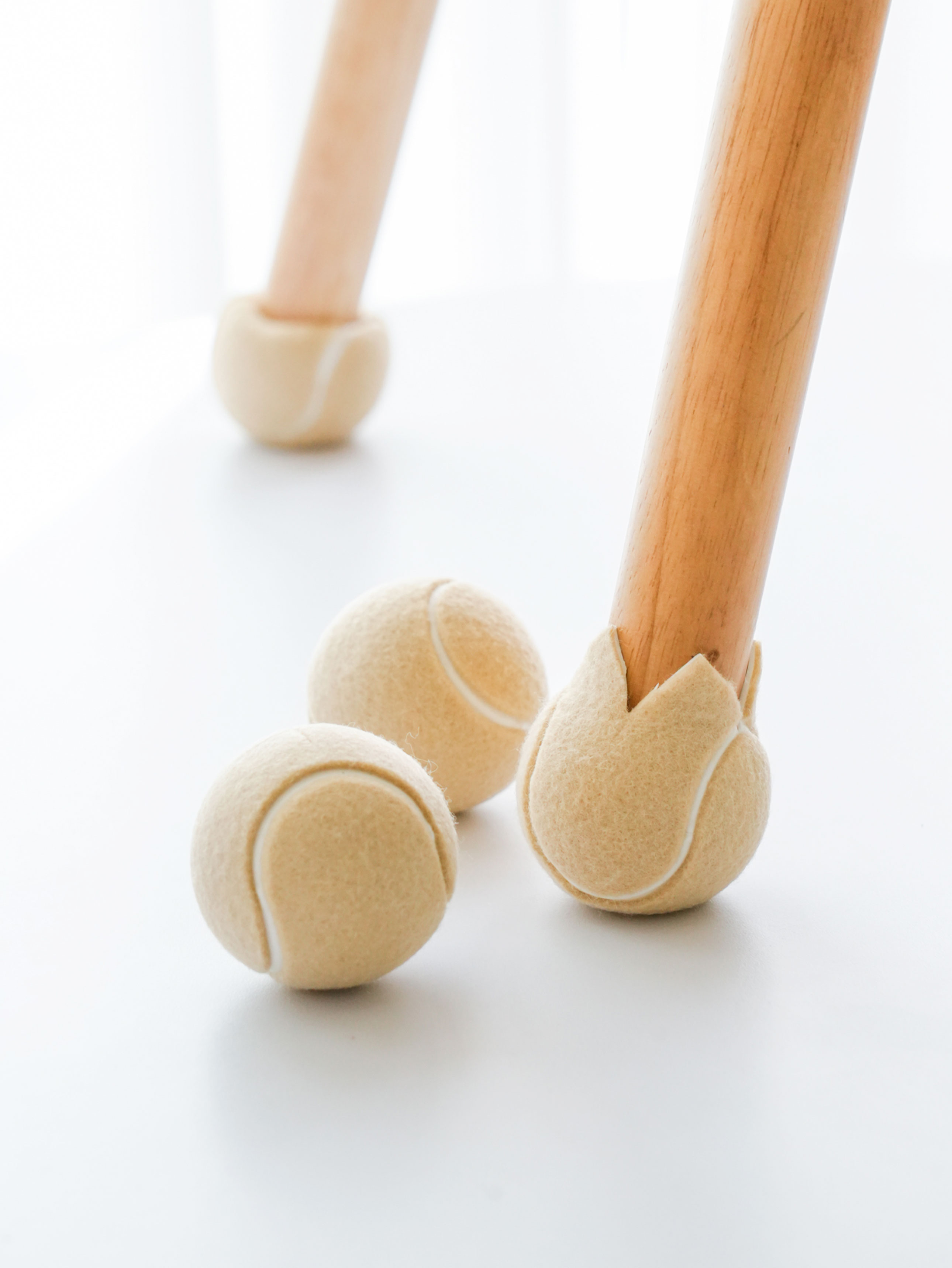 Tennis ball chair foot cover medium size 4 pcs beige