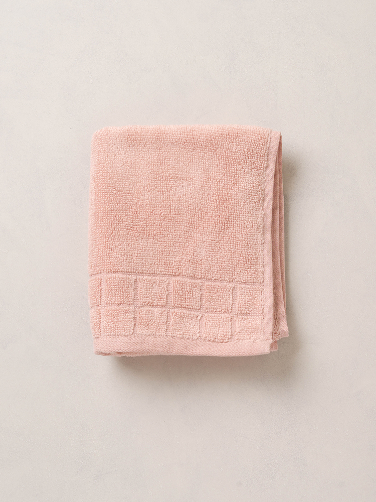 Single-sided untwisted yarn washcloth 34 x 80 cm pink