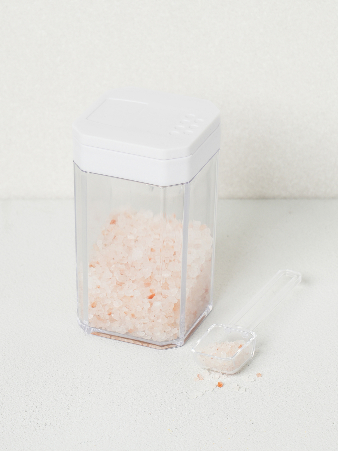 200 ml transparent spice jar with spoon