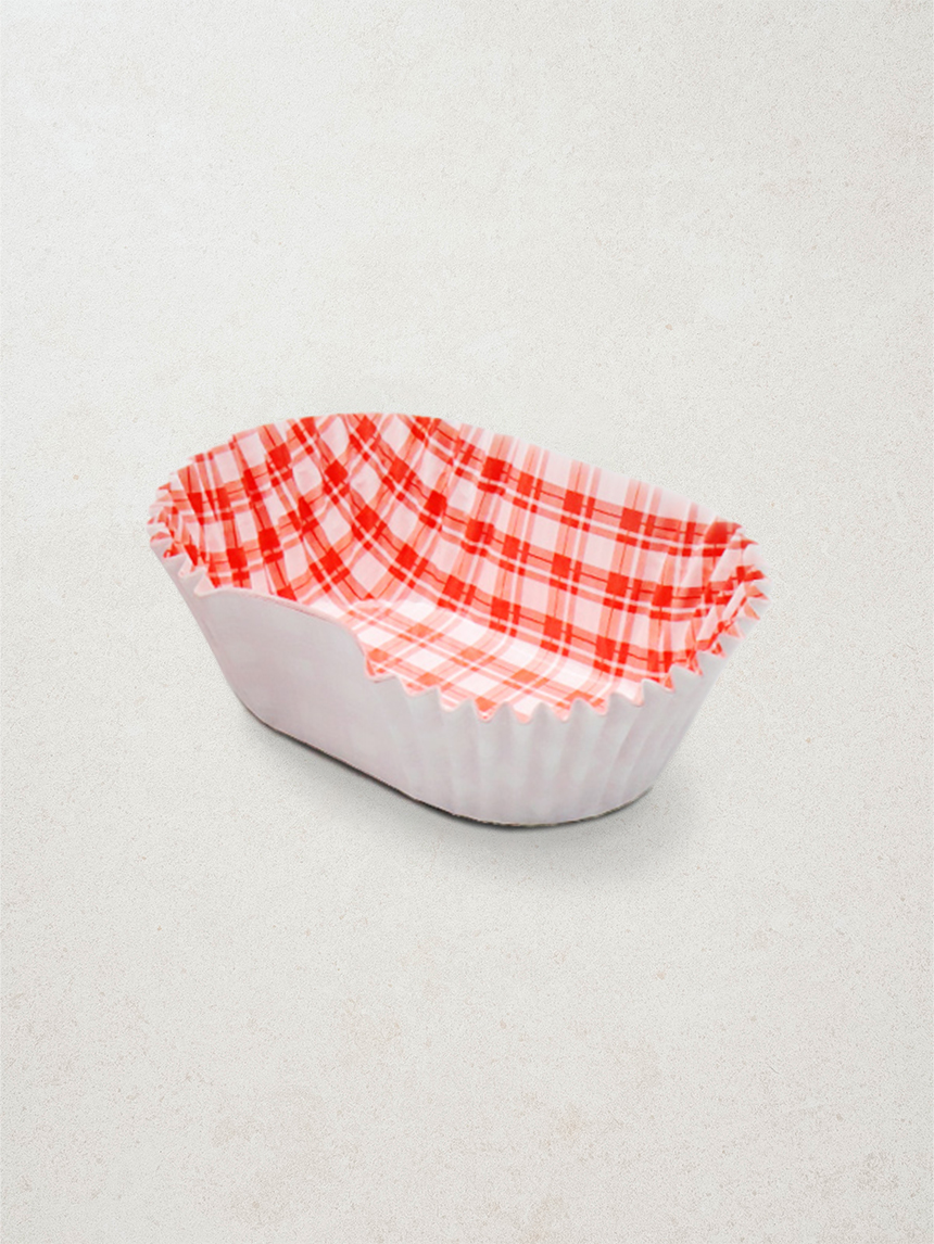 Oval paper side dish cups vs. 30 sheets water drop
