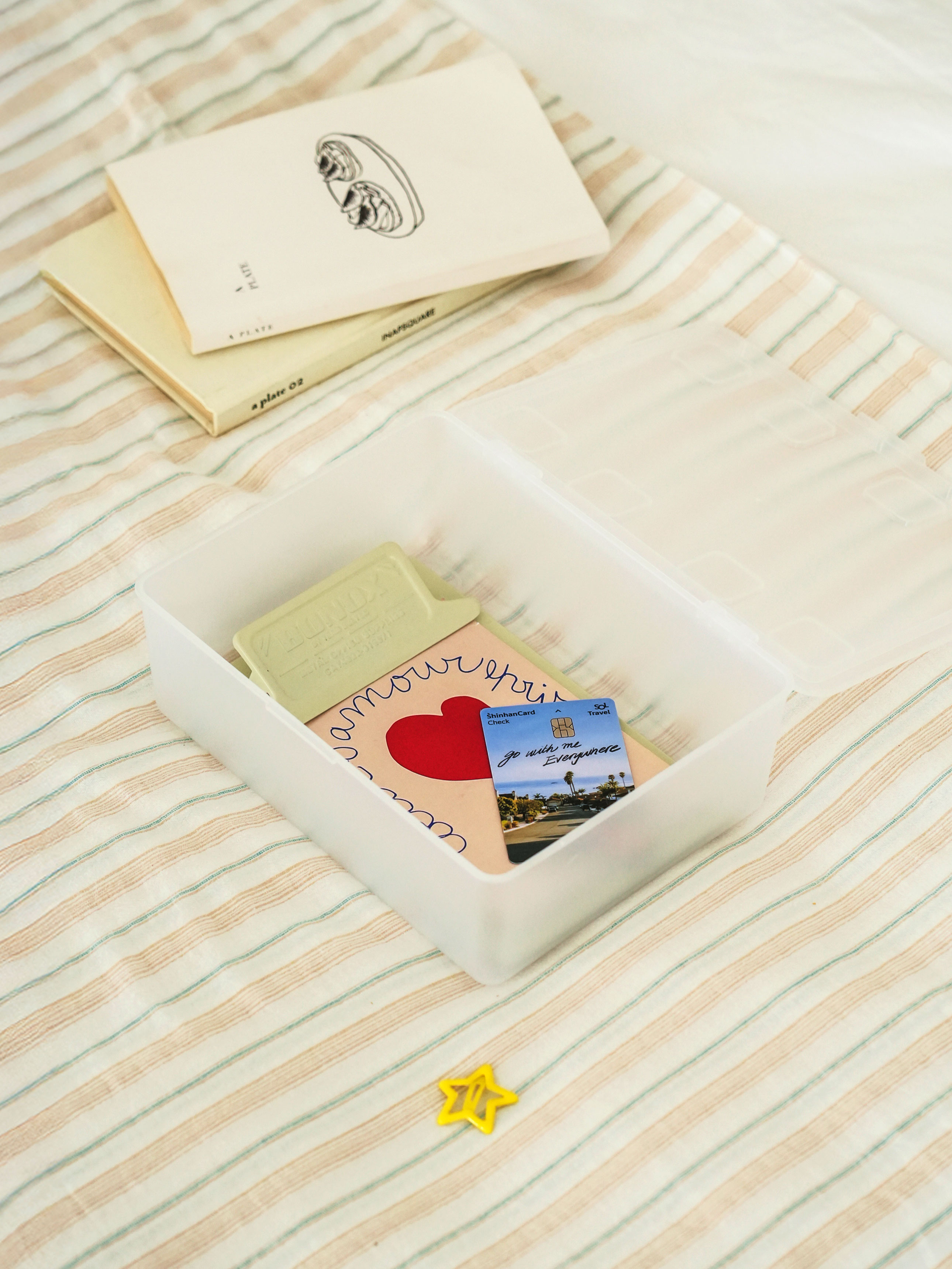 Translucent lid storage box medium size 21.7