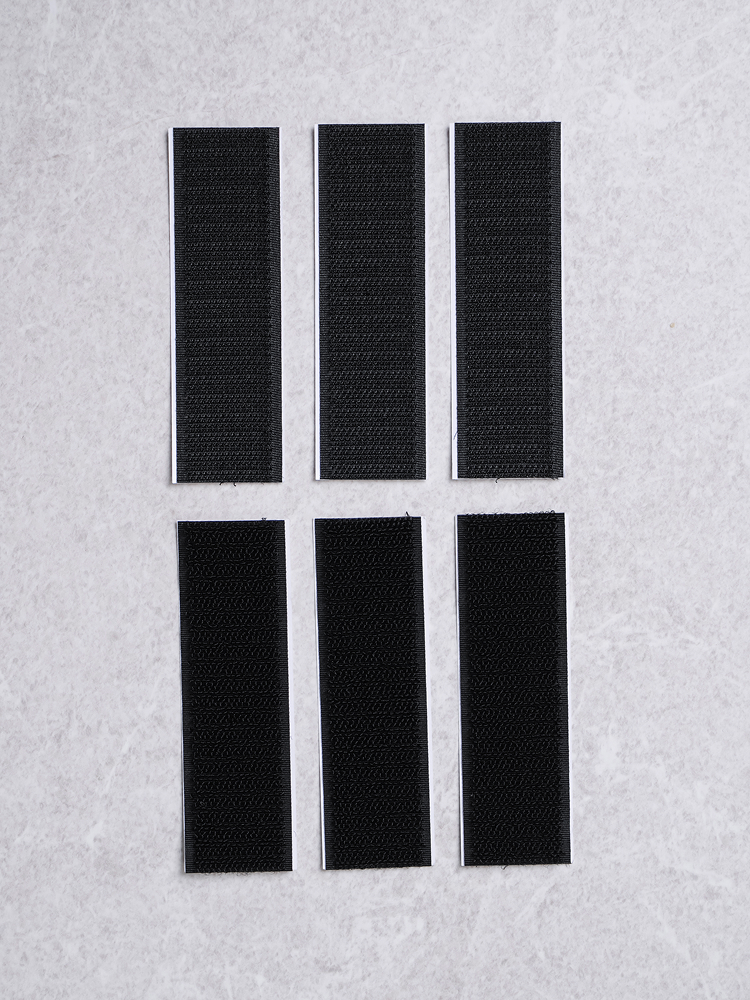 Sticky tape rectangular 3 x 10 cm 3 sets black