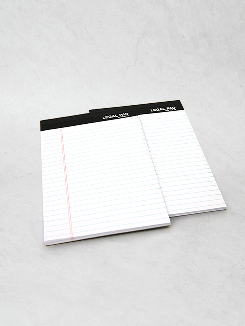 A5 legal pad white 2P