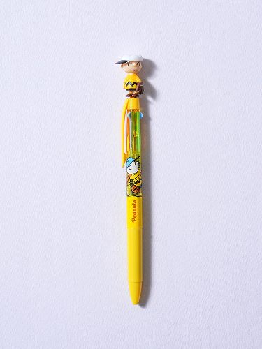 Peanuts Figure 3 Color Ballpoint Pen 0.5 mm Black, Blue, Red, Charlie Brown, Yellow