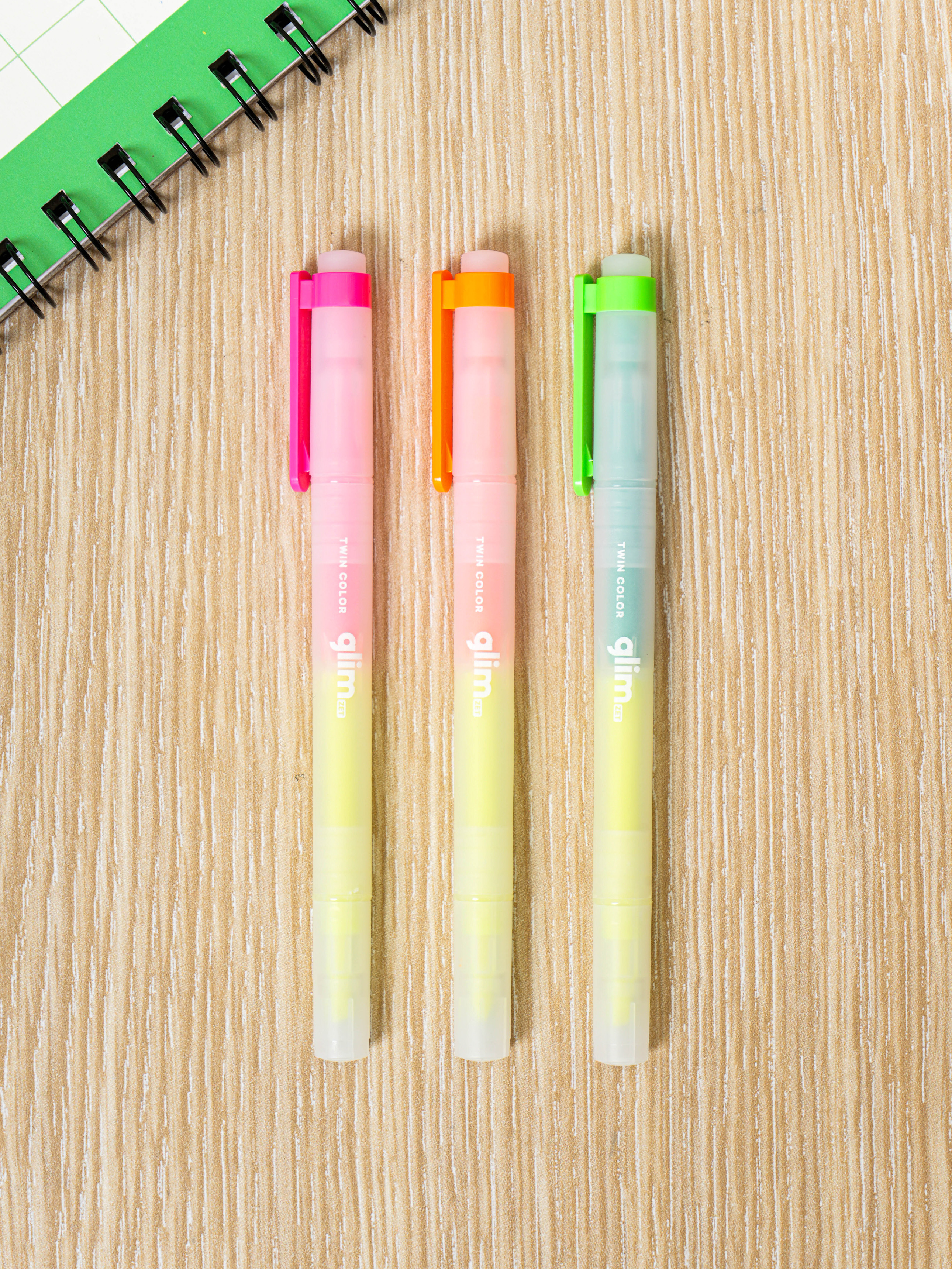 Double color twin highlighter 3pcs