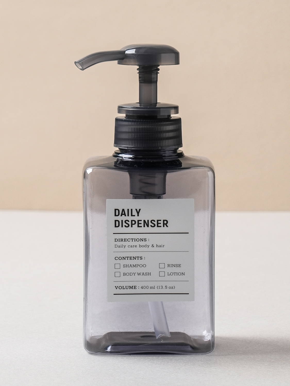Square refill pump 400 ml black