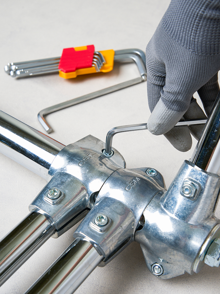 Set of 9 dual-purpose hexagon wrenches