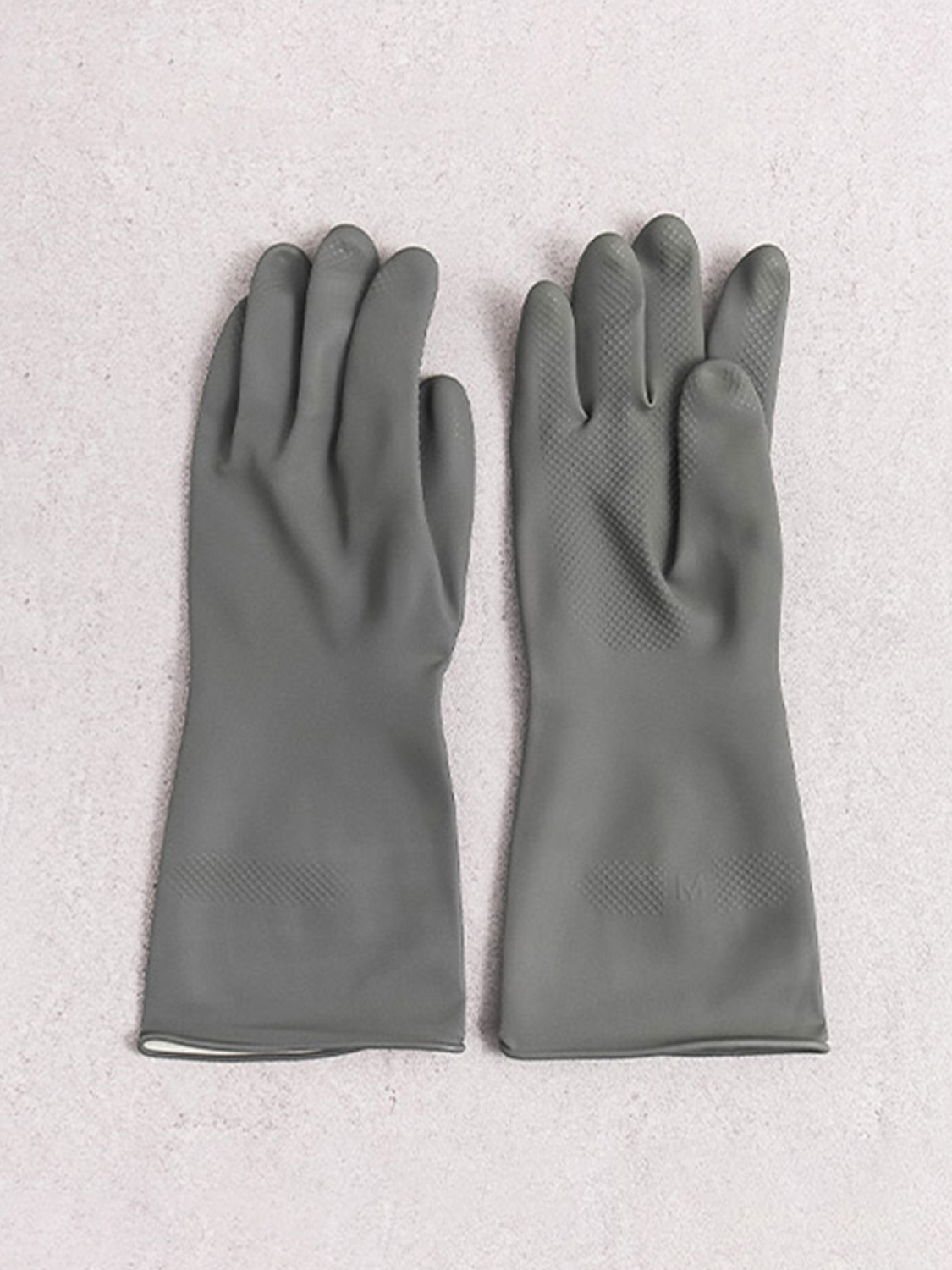 2 pairs of Taehwa color rubber gloves, gray M