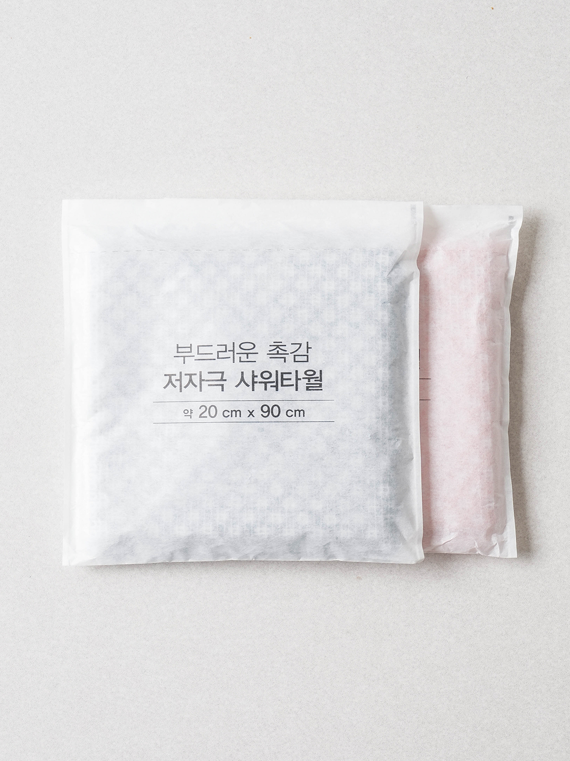 개별 포장 샤워 타월 20 X 90 cm 2매입