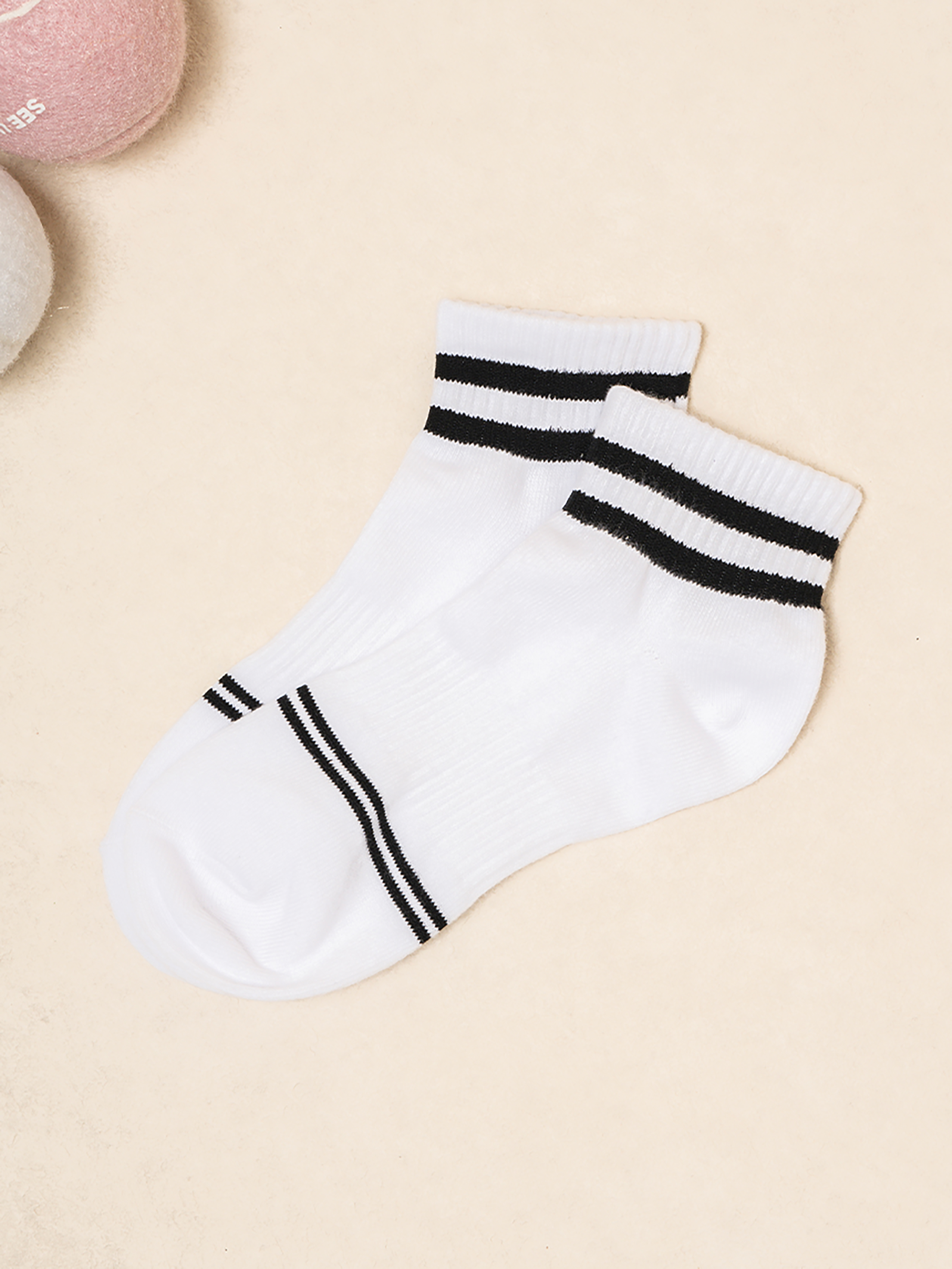 Women's Running Short Socks White