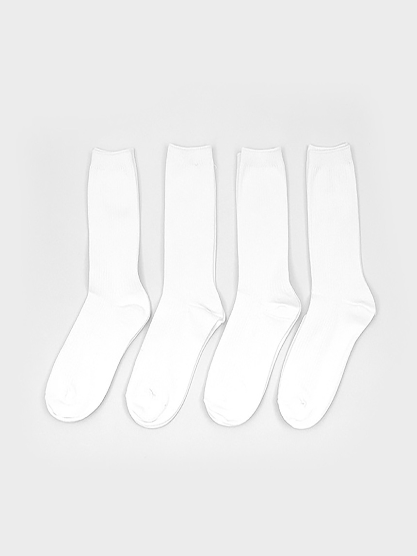 Women's ribbed long socks (4 pieces)