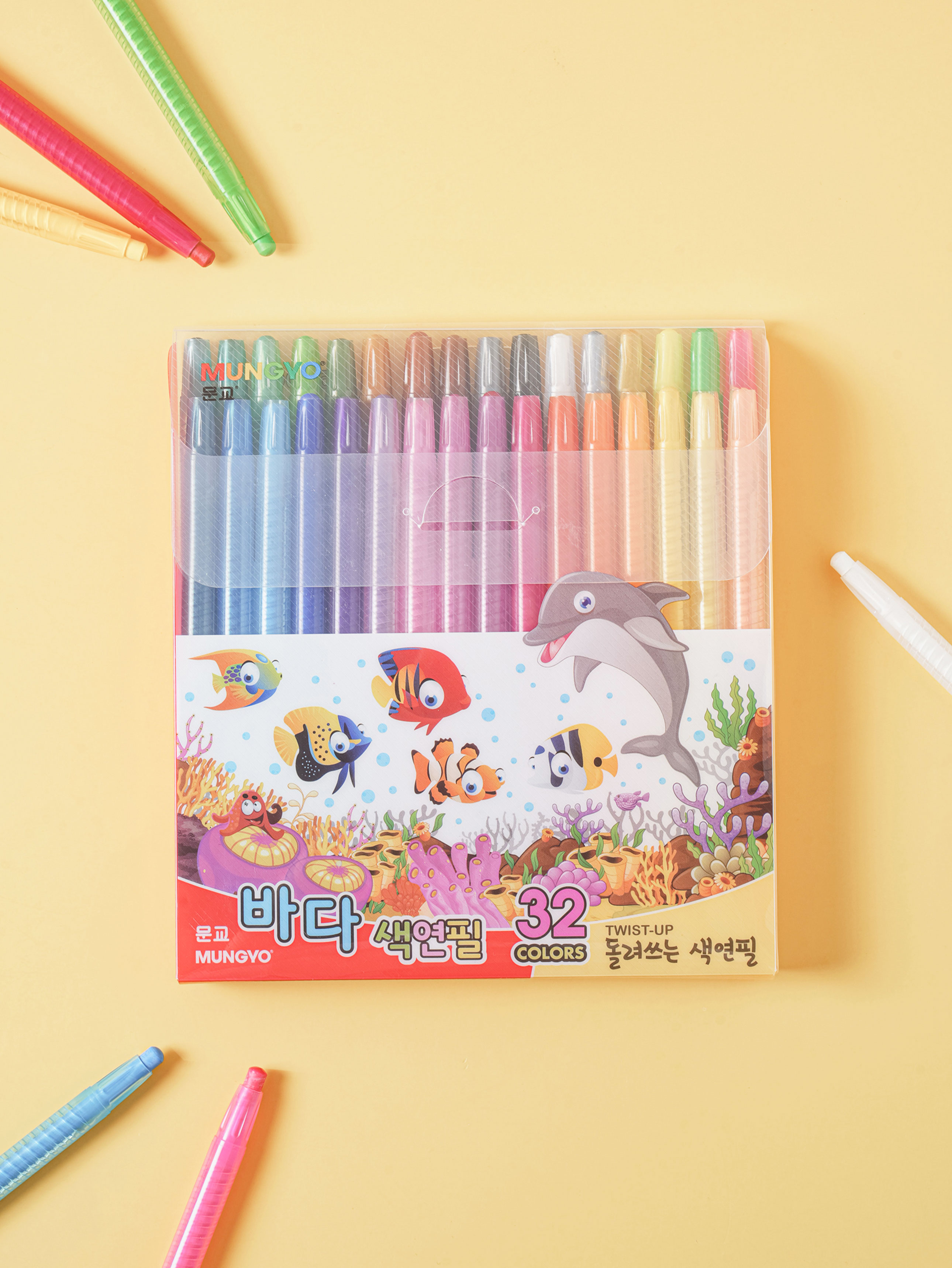 문교 32색 색연필