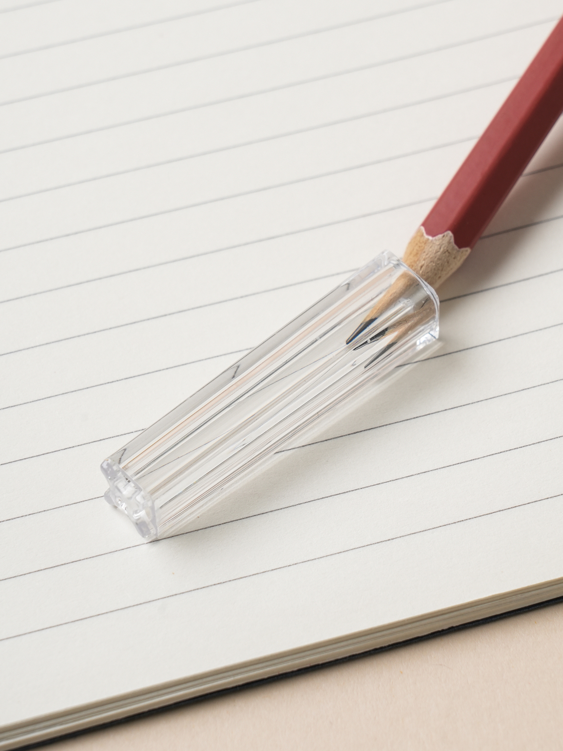 12 clear square pencil caps