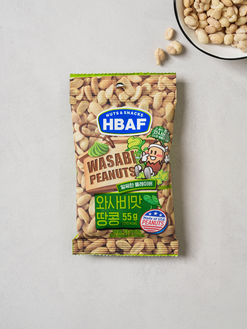 BAF Wasabi Flavored Peanuts 55g