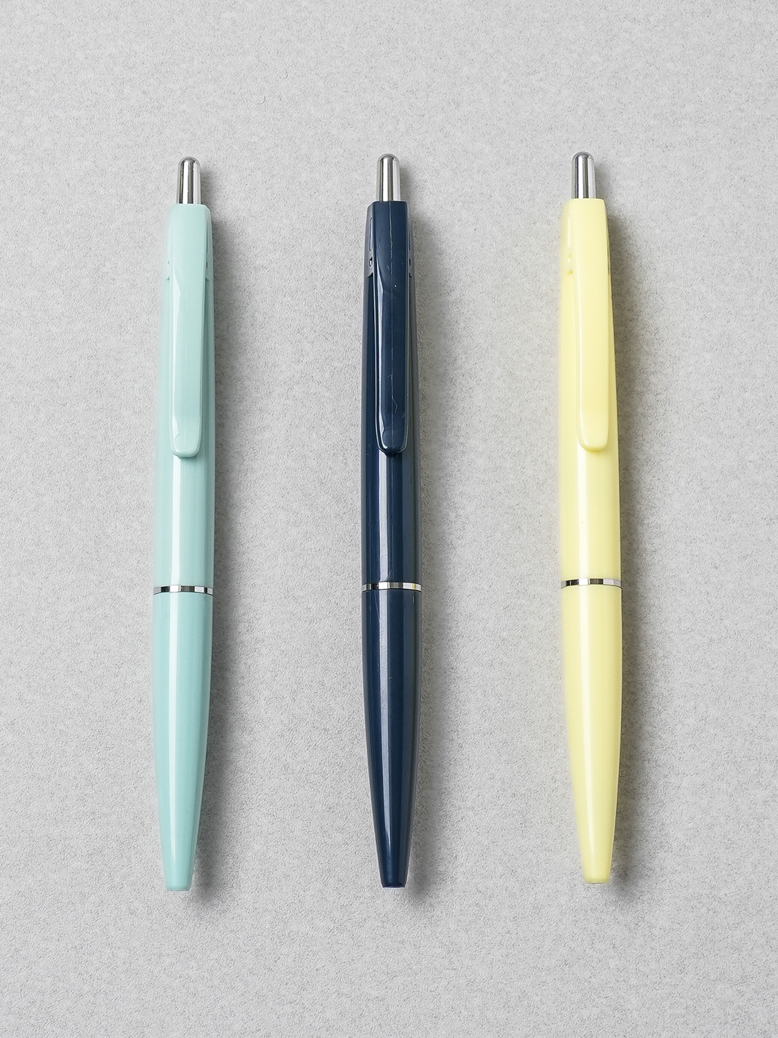 Ultra low viscosity half ring pen black 3 pcs silver