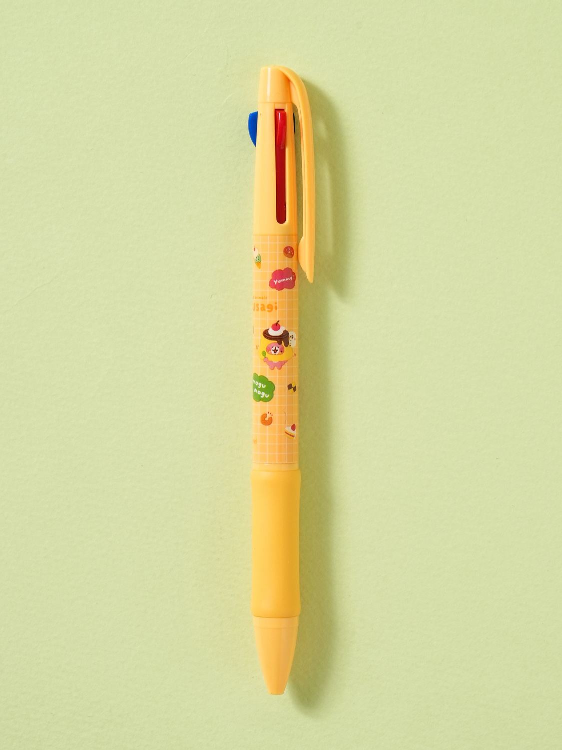 Kanahei's Small Animal Rubber Grip 3 Color Ballpoint Pen 0.7 mm