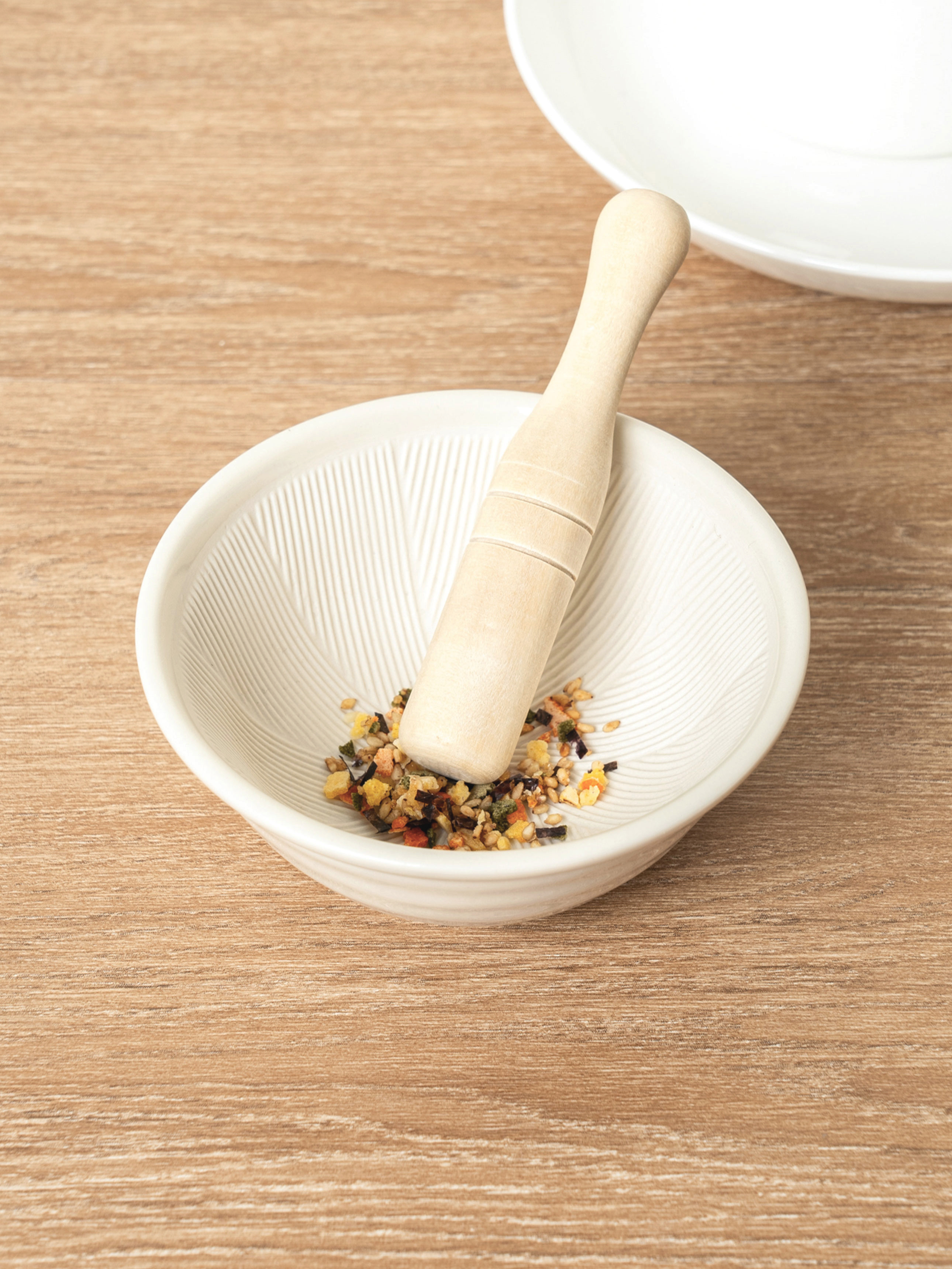 Pottery mini sesame grinding set (approx. 10 cm)