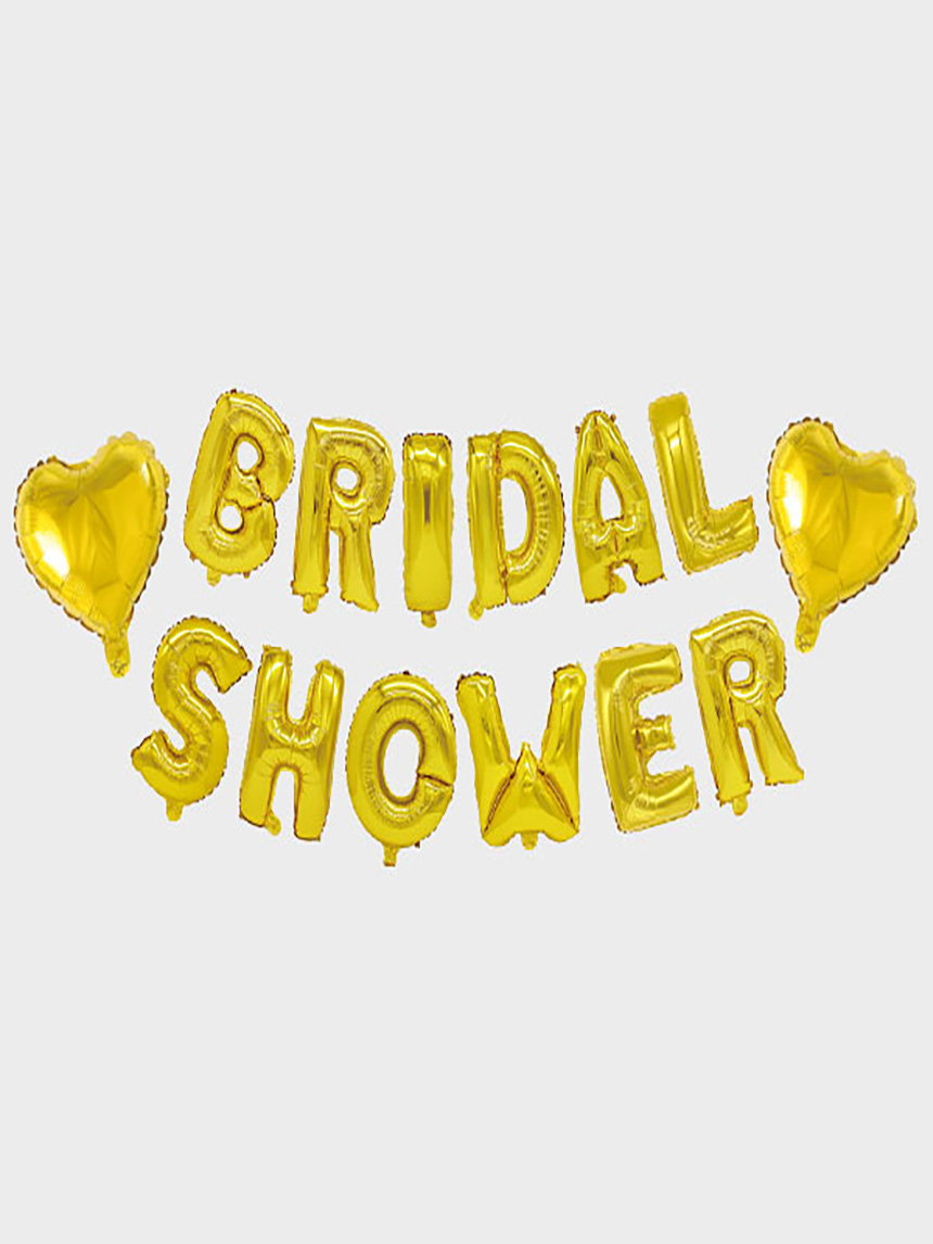 BRIDAL SHOWER cursive silver foil balloon