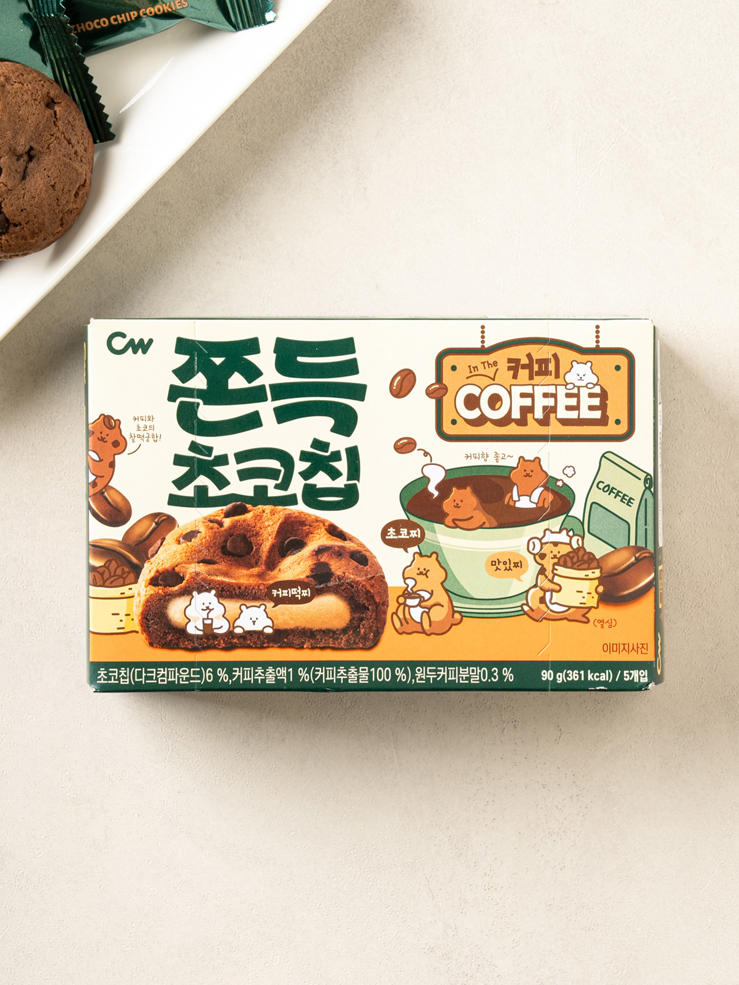 Cheongwoo Chewy Chocolate Chip Coffee Flavor 90g