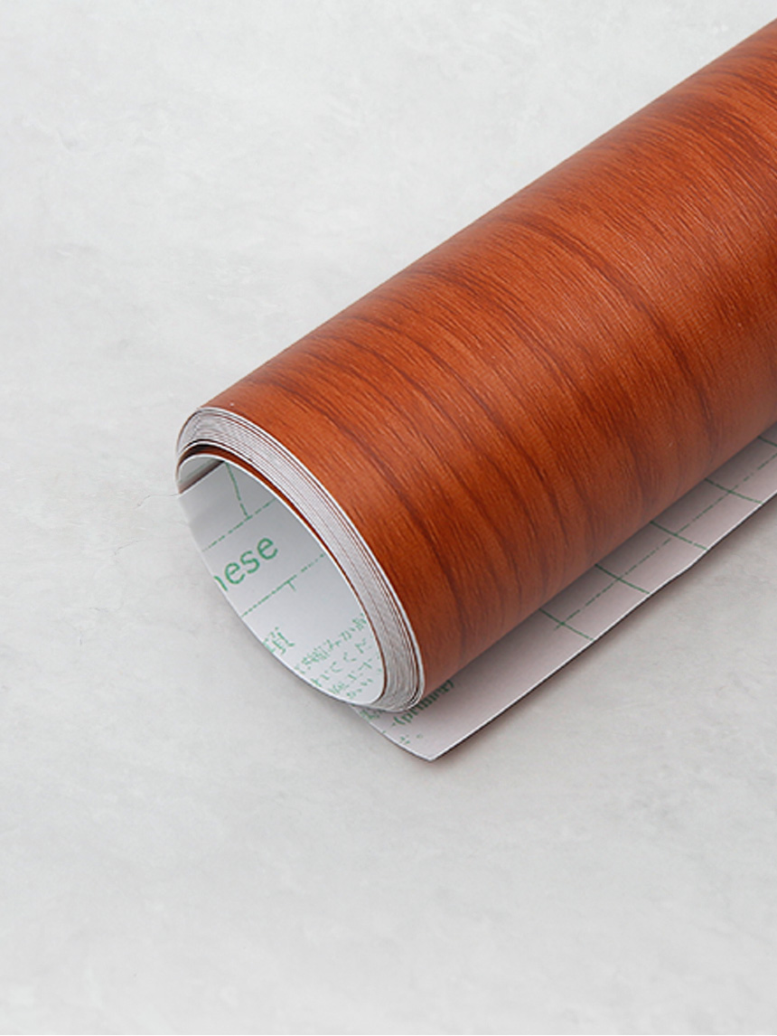 Wood veneer reform band wallpaper 10X180cm natural walnut