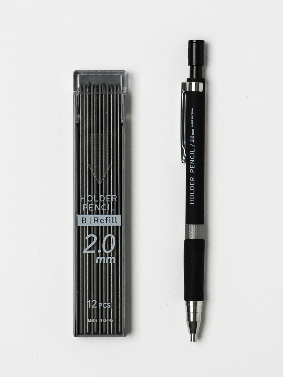 Holder Sharp & Lead 12 Piece Set 2.0 mm Black