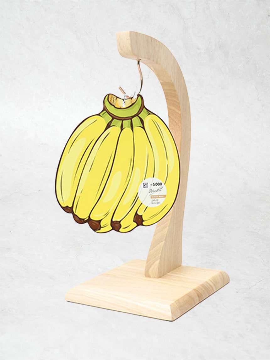 Rubber tree banana hanger