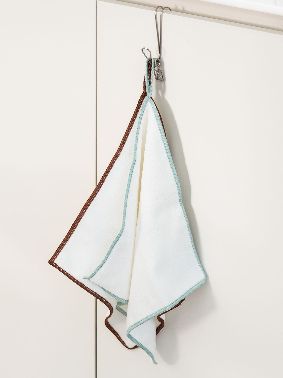 테두리포인트 핸드타월(약 30x30 cm)(2개입)