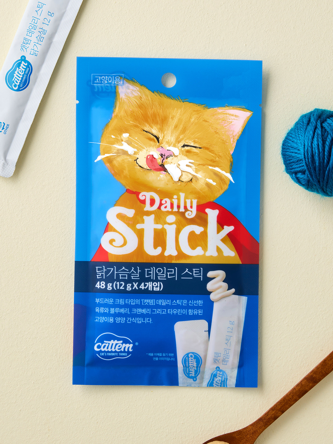 [Pet] Cattem Daily Stick 12 g 4 packs chicken breast