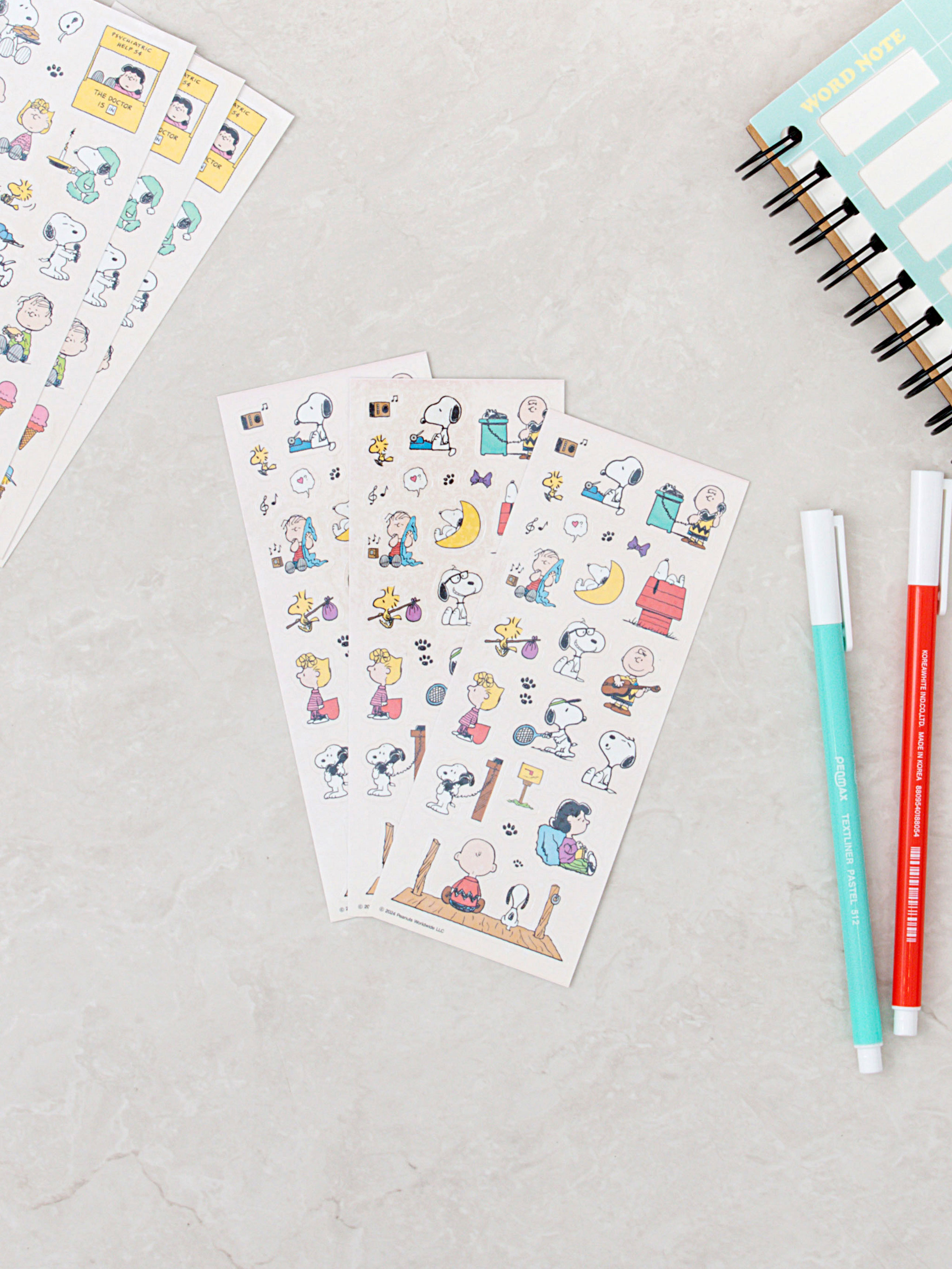 3 Peanuts hologram seal stickers