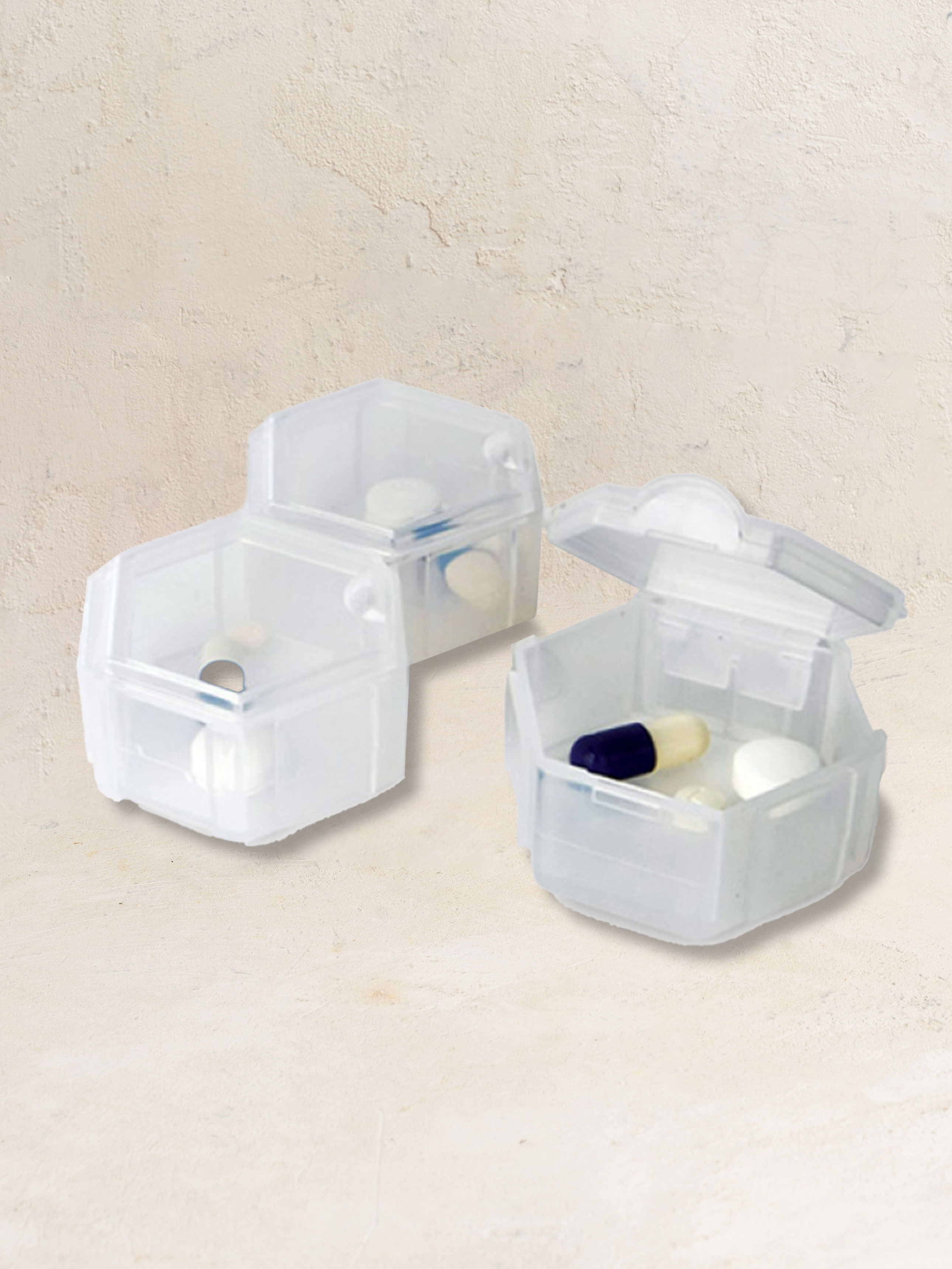 3 prefabricated medicine bottles