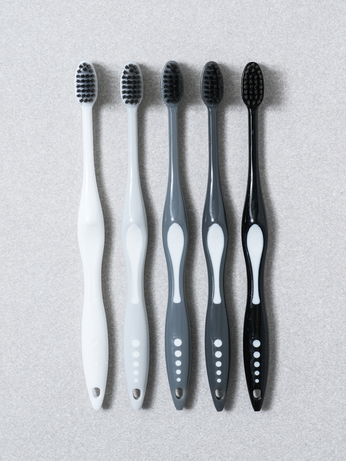 5 slim head double bristle toothbrushes