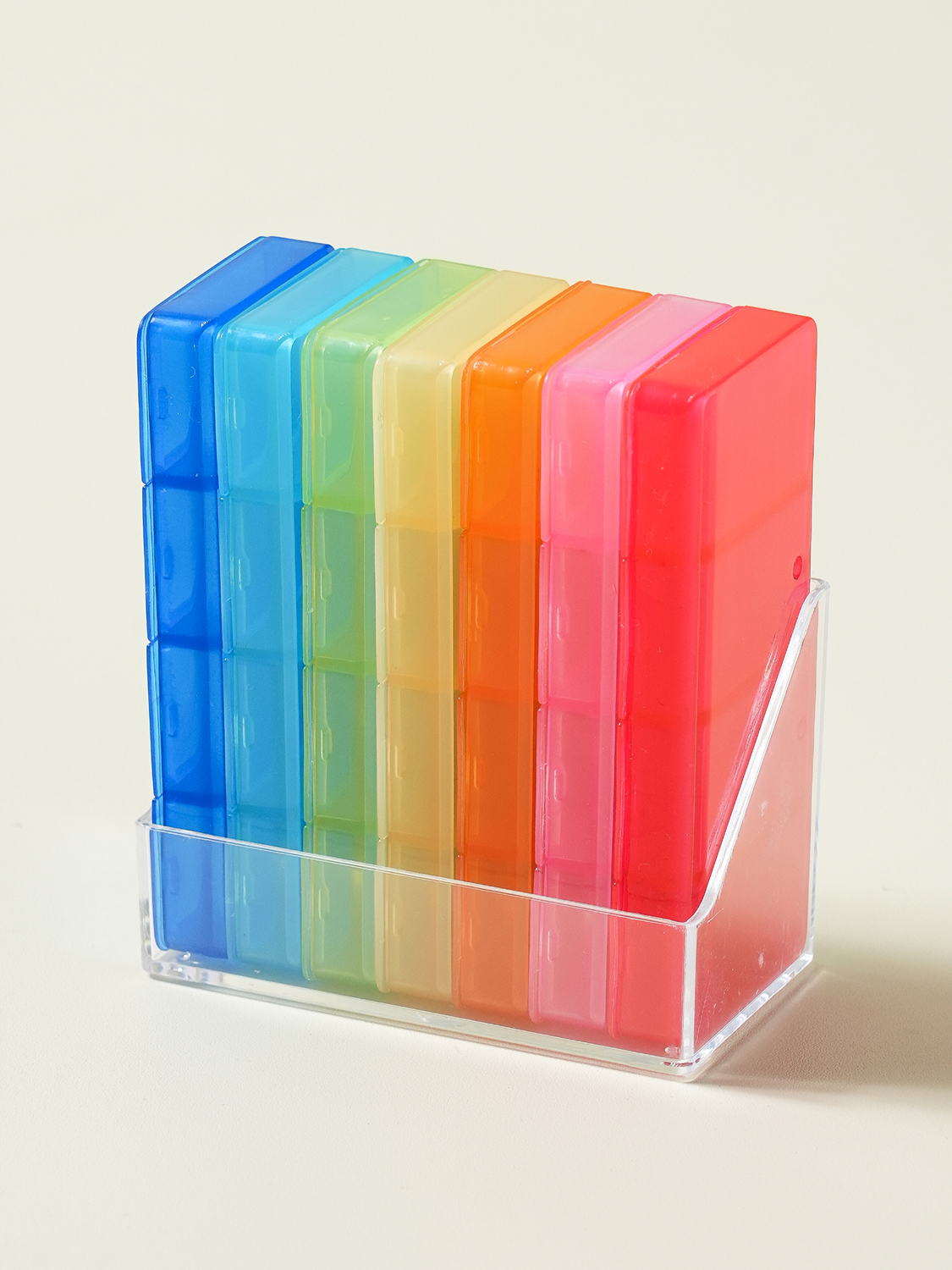 Yamada color section case made in Japan, 4 compartments, 7 pieces