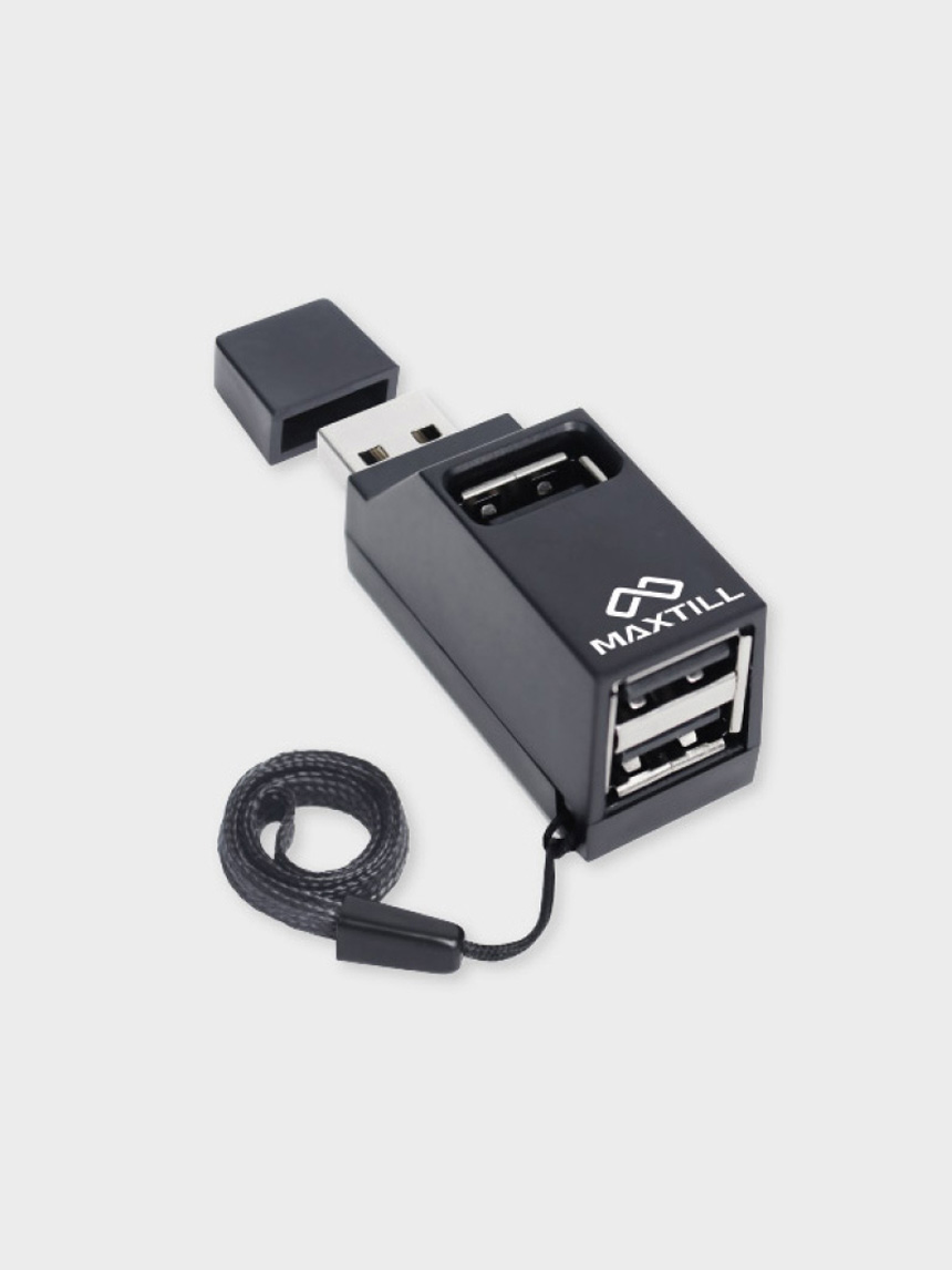 Maxteel 3-prong hub USB type