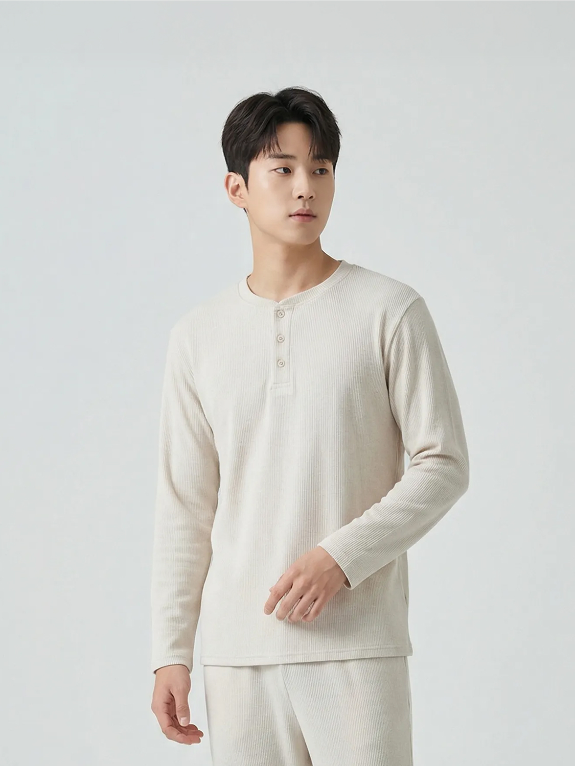 [Common] Waffle Loungewear Top M Ivory