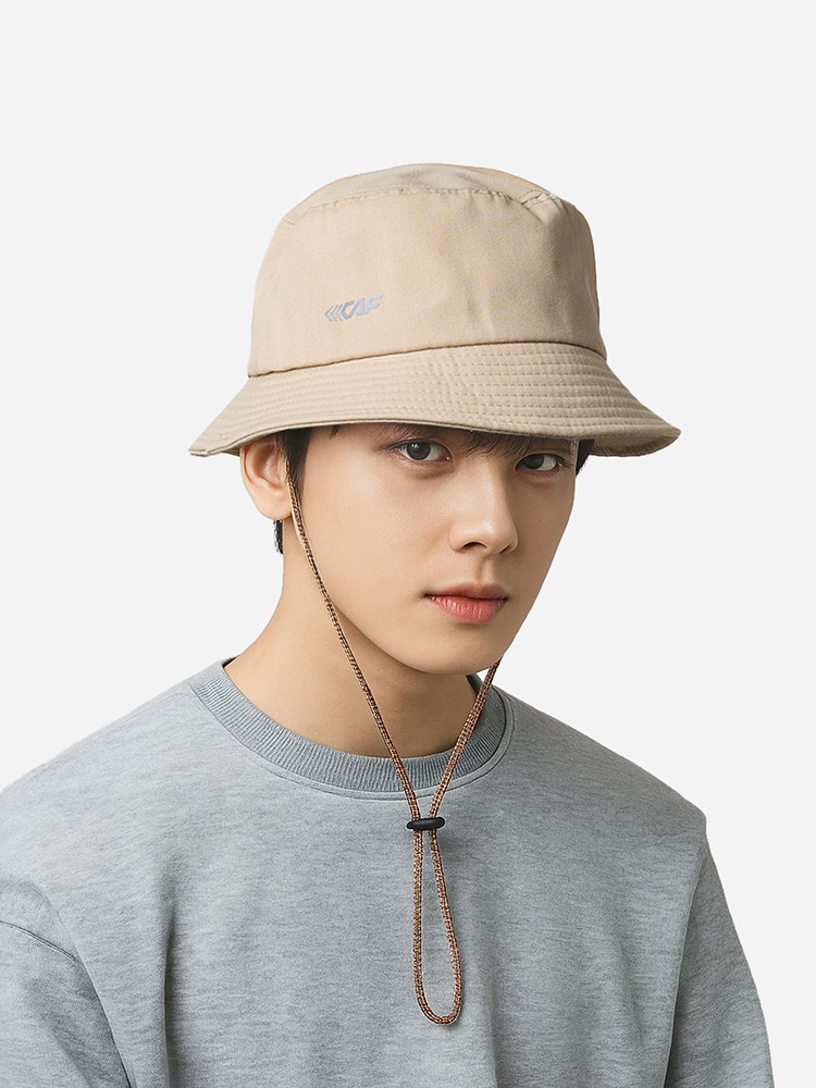 Lecalf drawstring bucket hat beige