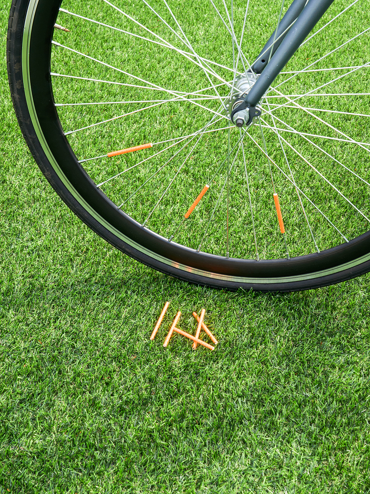 Bicycle Wheel Reflective Tubes, 8 Pieces Orange